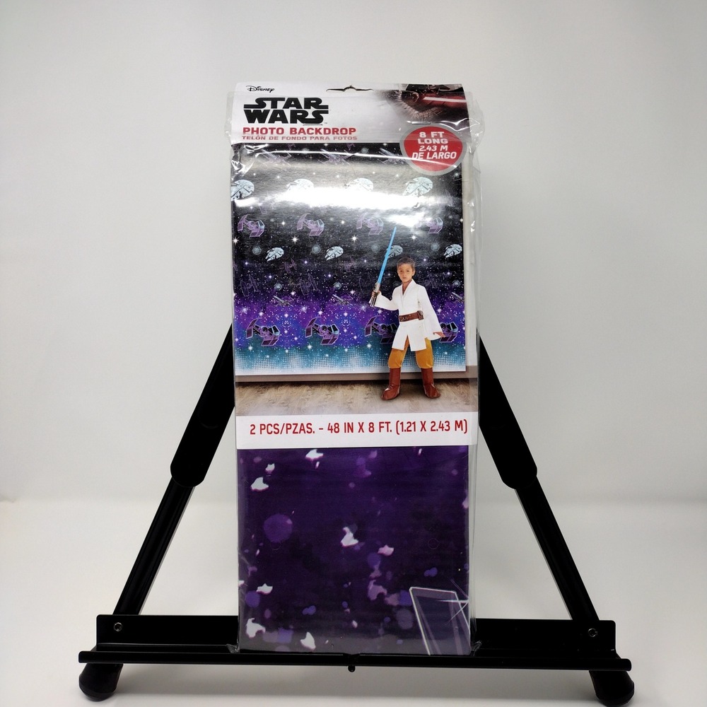 Star Wars Galaxy of Adventures Photo Backdrop 2 Piece Wall Decor 8ft Long NEW